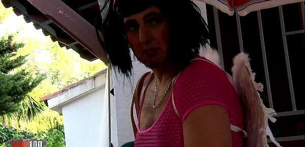  Liz Rainbow brutal fucking and squirting by crossdresser perverted freak